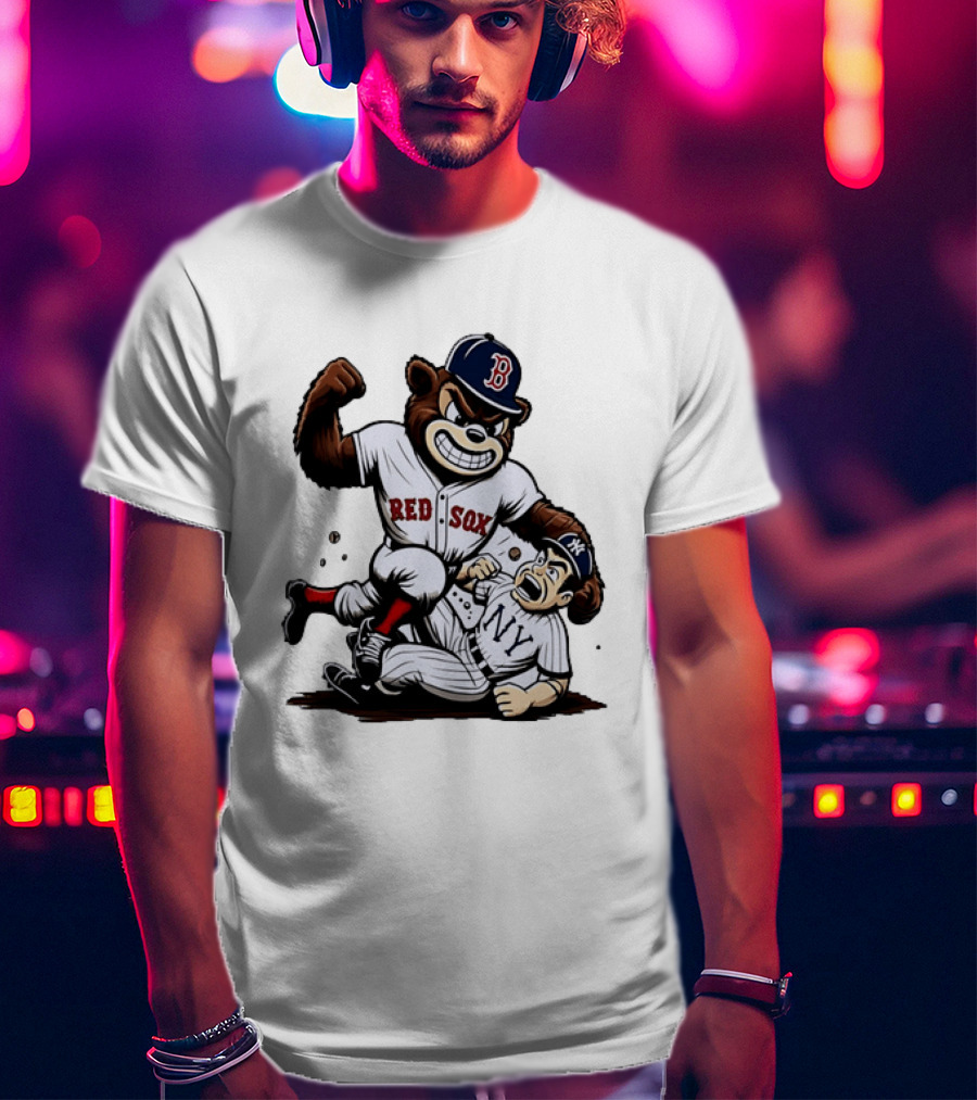 Red Sox Bear Vs NY Yankees Rivalry Showdown T-Shirt