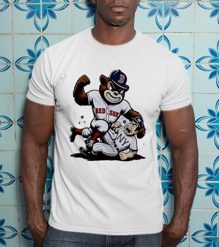 Red Sox Bear Vs NY Yankees Rivalry Showdown T-Shirt