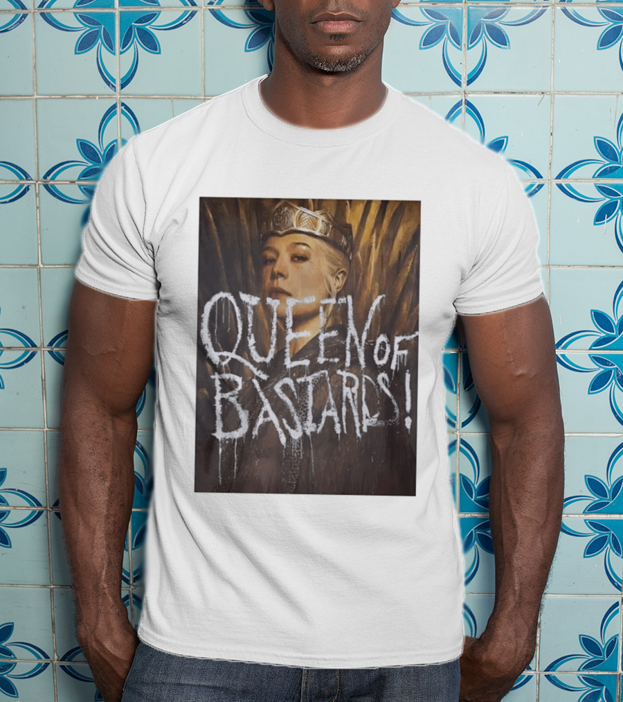 Rhaenyra Targaryen Queen Of Bastards House Of The Dragon Iron Throne Crown T-Shirt