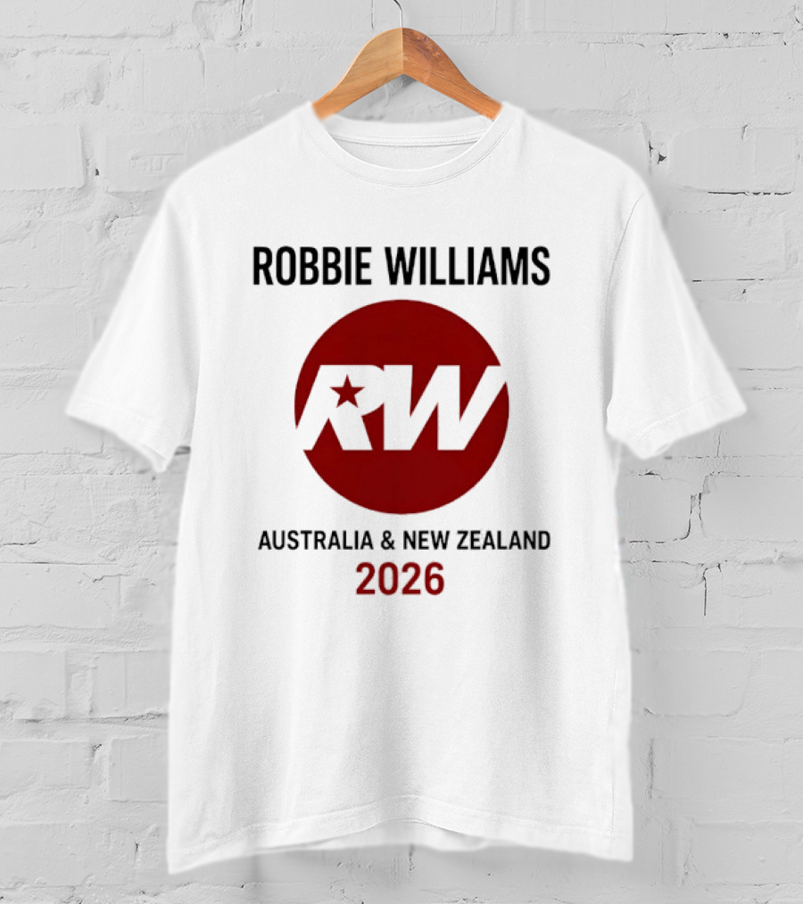 Robbie Williams 2026 Australia New Zealand Tour RW Star T-Shirt
