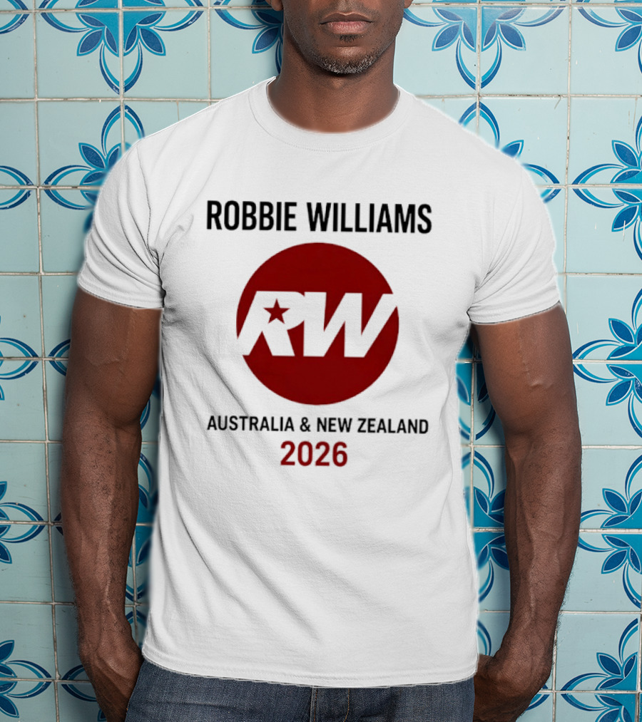 Robbie Williams 2026 Australia New Zealand Tour RW Star T-Shirt