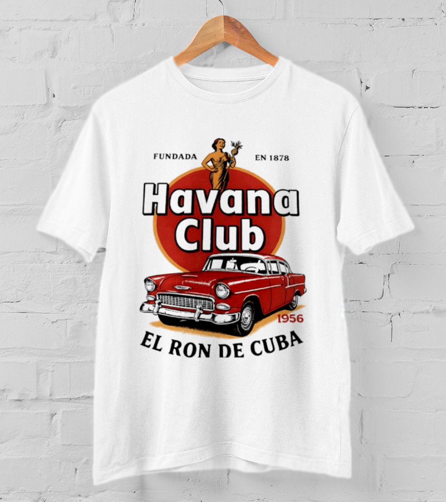 Havana Club Fundada En 1878 El Ron De Cuba 1956 Car T-Shirt