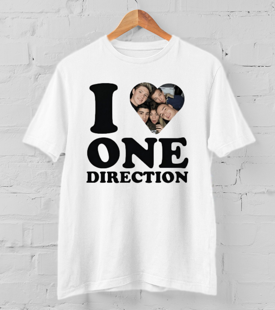 I Love One Direction Heart Niall Horan Band Photo T-Shirt