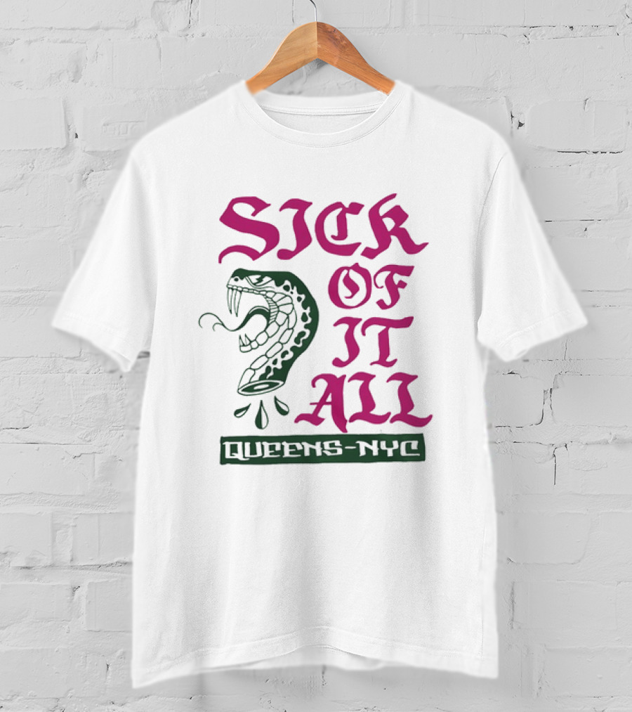 Sick Of It All Snake Queens NYC Hardcore Punk T-Shirt