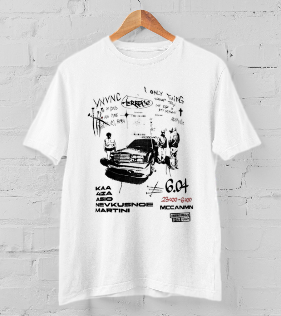 Terrace A$AP Rocky Ego Mirror 6 04 Vintage Car Sketch T-Shirt