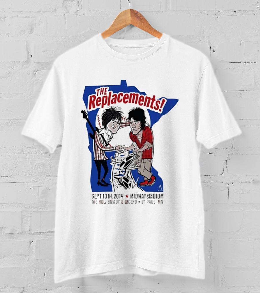 The Replacements Midway Stadium Concert Sept 13 2014 Featuring The Hold Steady Lucero St Paul MN T-Shirt
