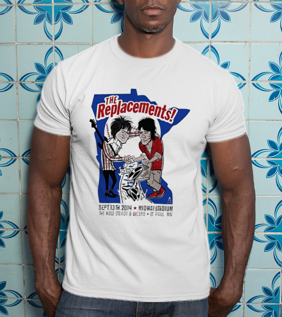 The Replacements Midway Stadium Concert Sept 13 2014 Featuring The Hold Steady Lucero St Paul MN T-Shirt