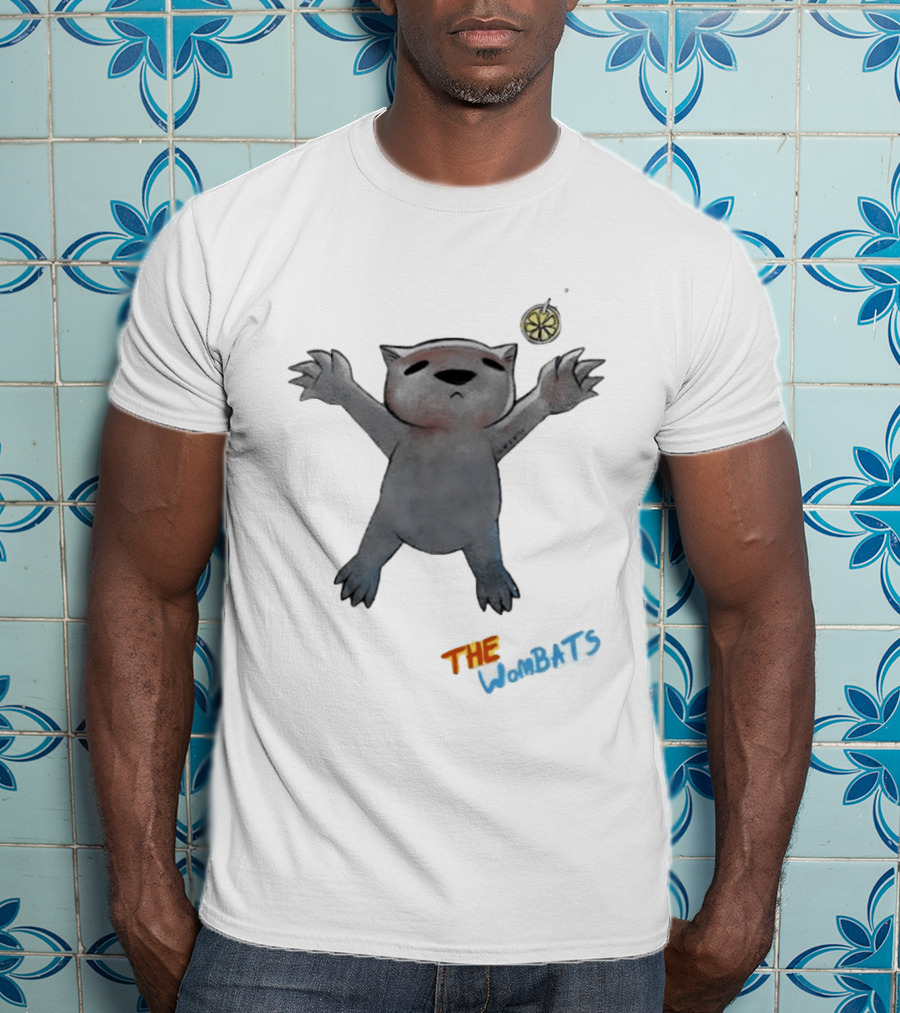 The Wombats Band Reaching For Lemon On Fish Hook T-Shirt