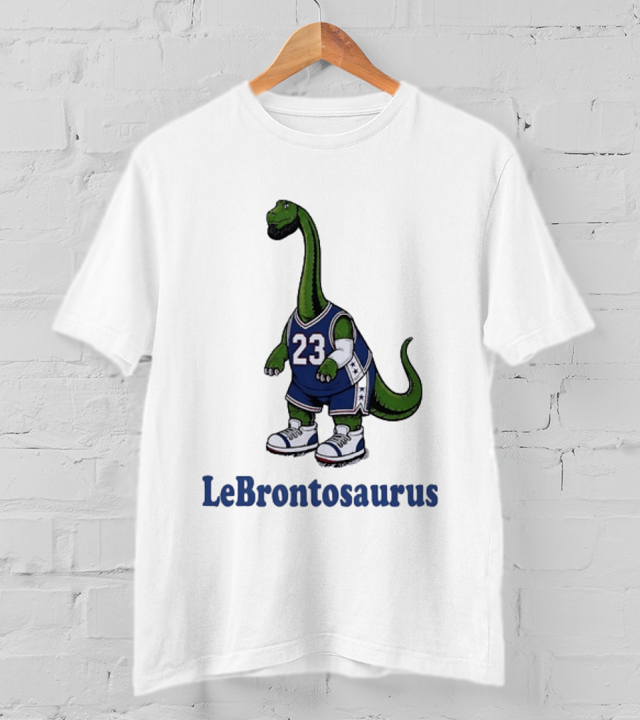LeBrontosaurus Dinosaur Basketball Jersey Number 23 T-Shirt