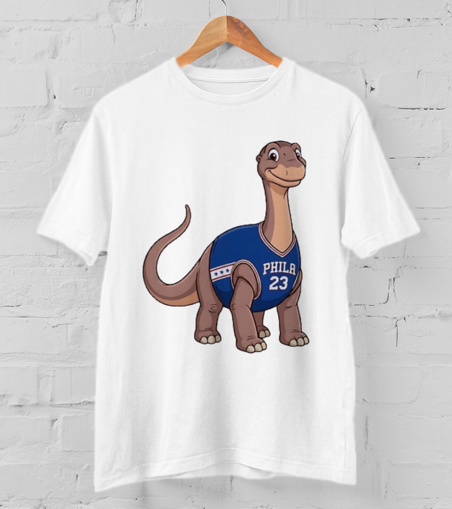 Philadelphia 76ers Littlefoot Dinosaur LeBron James 23 T-Shirt