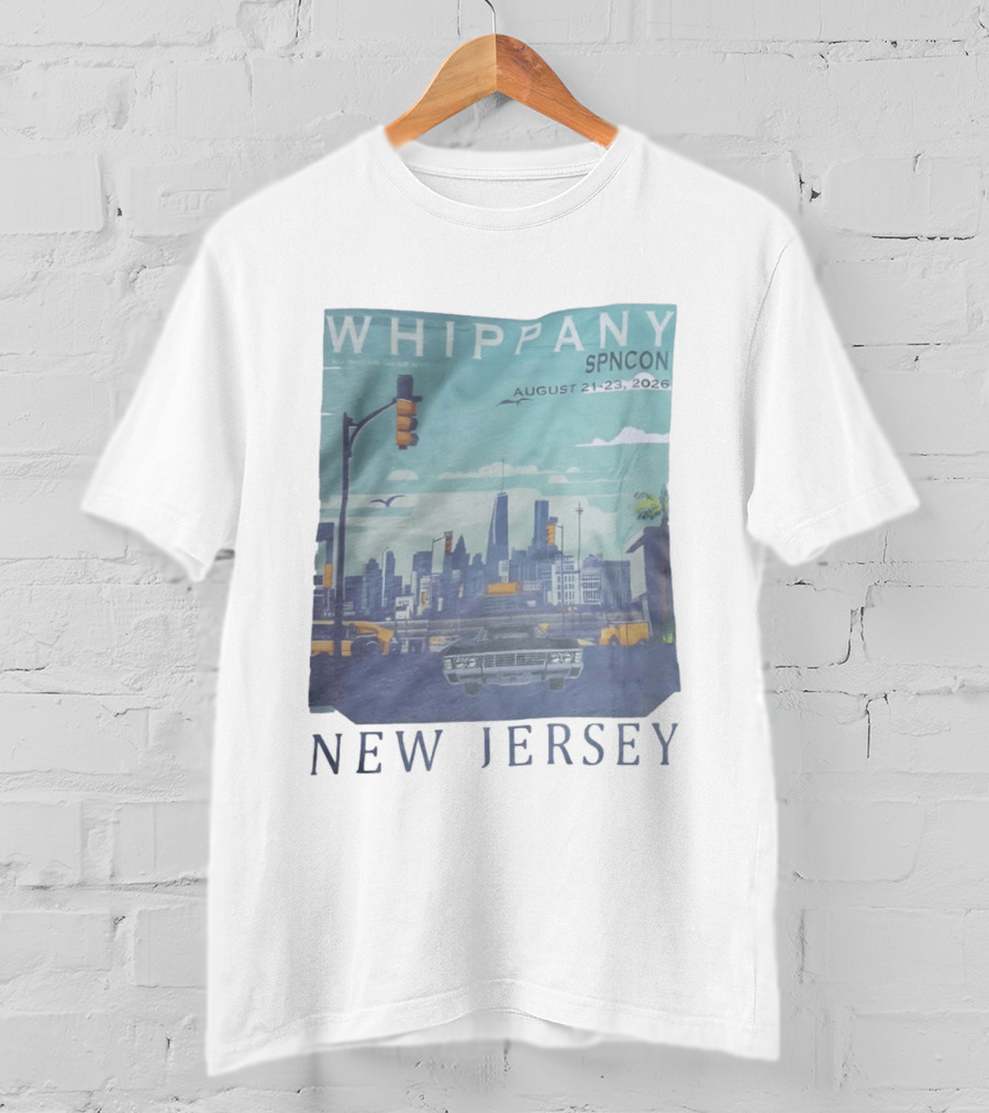 Whippany SPNCON August 21 23 2026 New Jersey Supernatural Convention Skyline Car Traffic Light T-Shirt