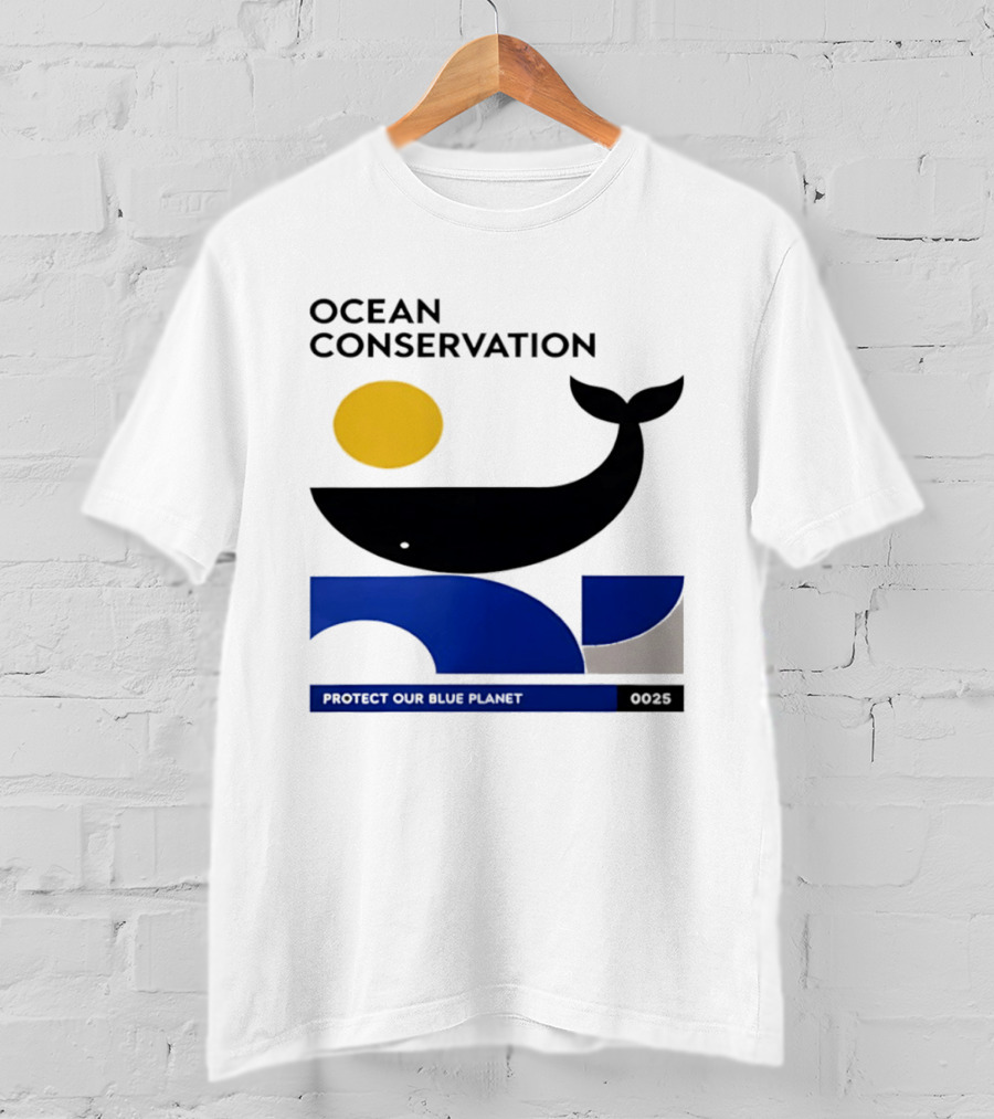Ocean Conservation Whale Graphic Protect Our Blue Planet T-Shirt