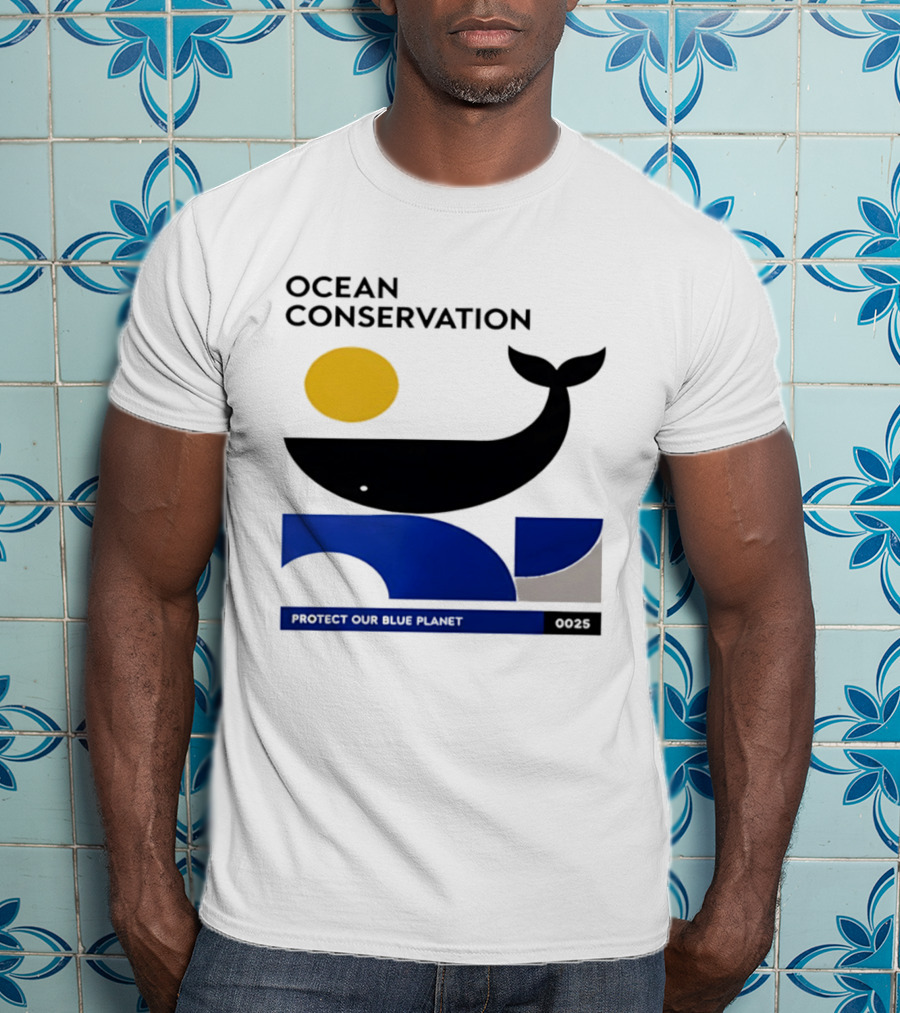 Ocean Conservation Whale Graphic Protect Our Blue Planet T-Shirt