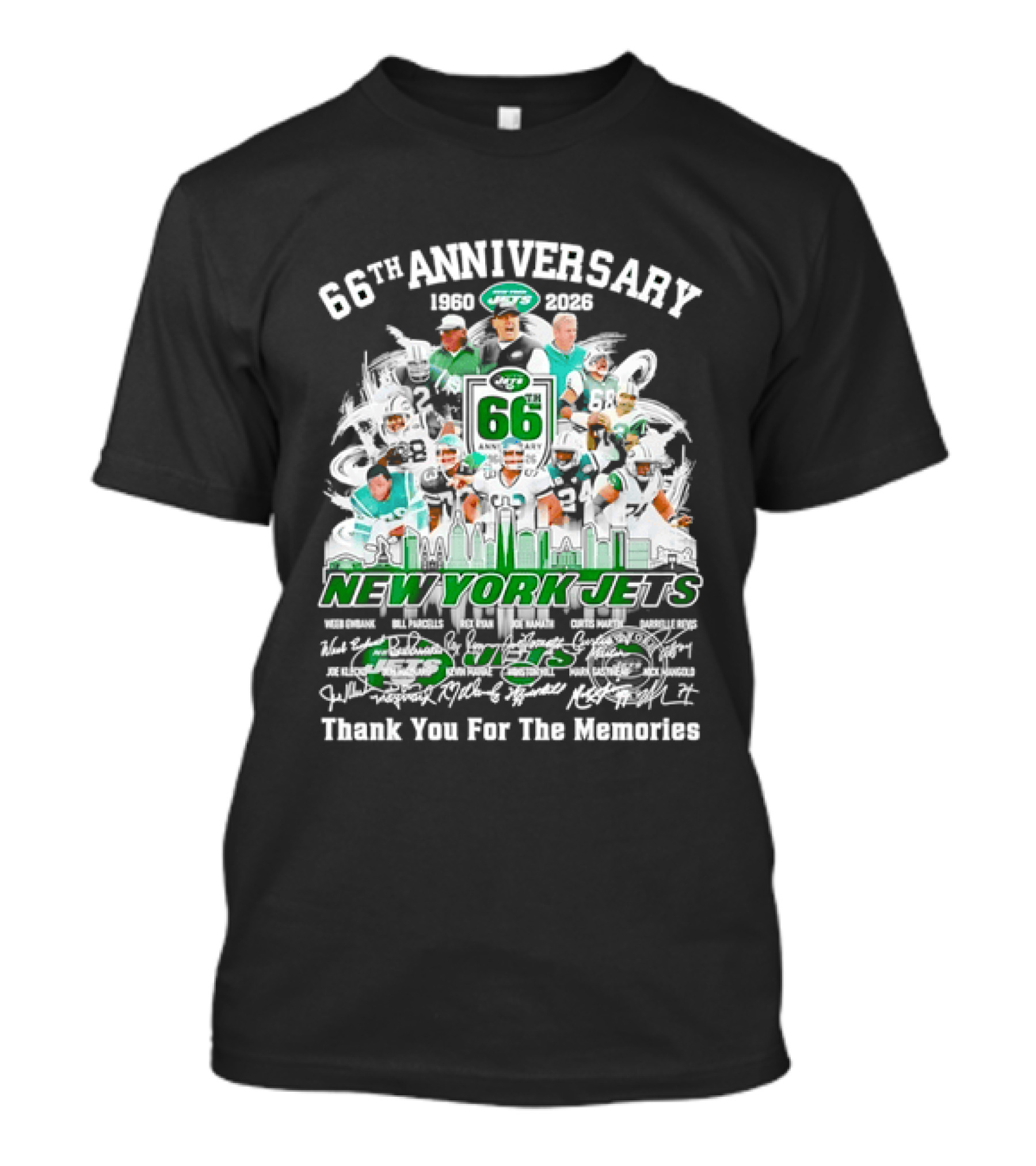 New York Jets 66th Anniversary 1960 2026 Thank You For The Memories T-Shirt