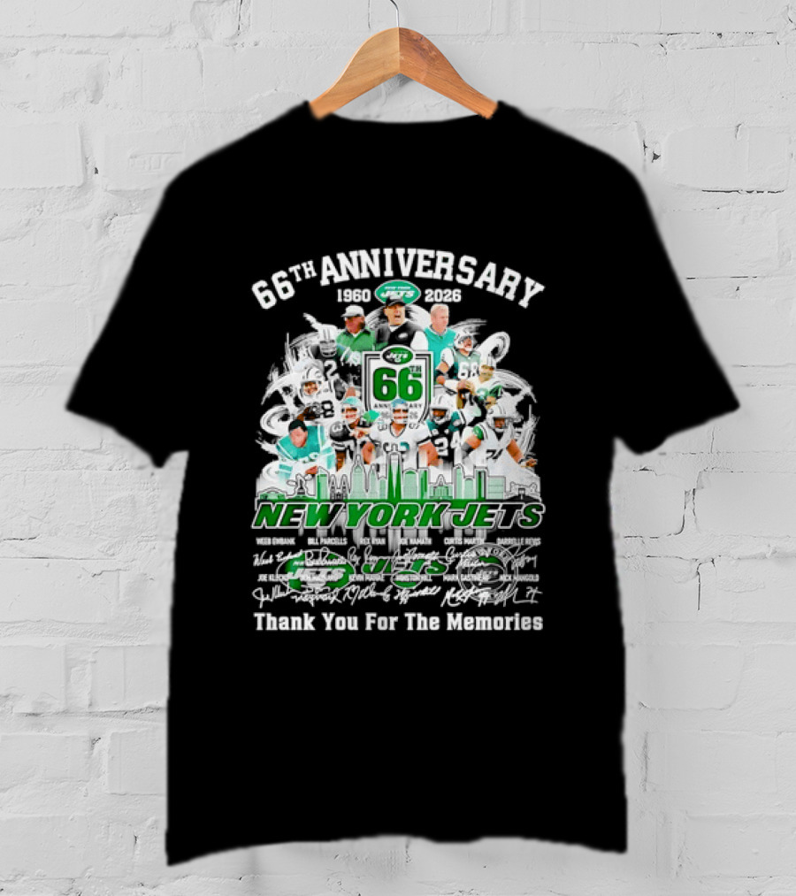New York Jets 66th Anniversary 1960 2026 Thank You For The Memories T-Shirt