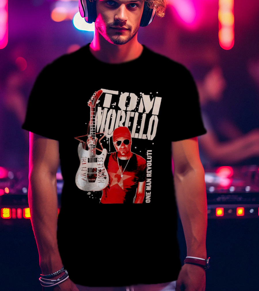 Tom Morello Arm The Homeless Guitar One Man Revolution Red Star T-Shirt