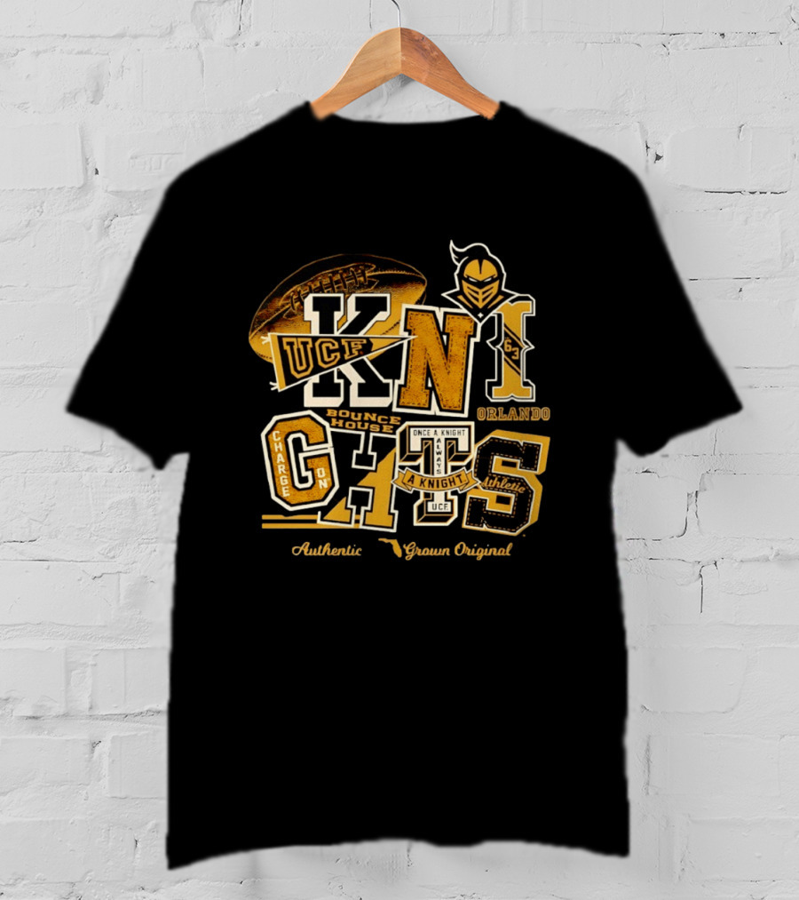 UCF Knights Charge On Bounce House Orlando Authentic Flo Grown Original Football Athletic T-Shirt