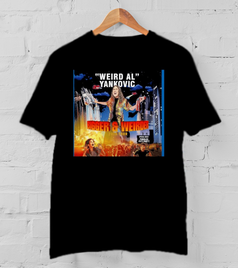 Weird Al Yankovic Bigger & Weirder 2026 Tour Special Guest Puddles Pity Party T-Shirt