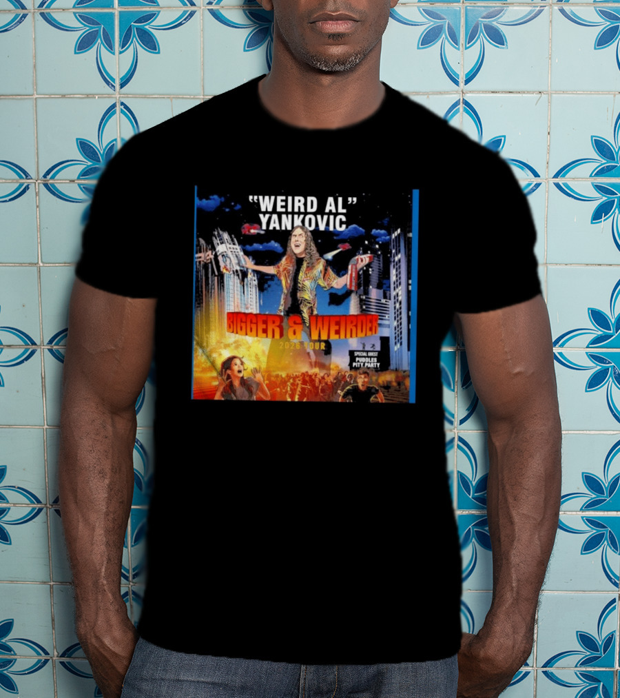 Weird Al Yankovic Bigger & Weirder 2026 Tour Special Guest Puddles Pity Party T-Shirt
