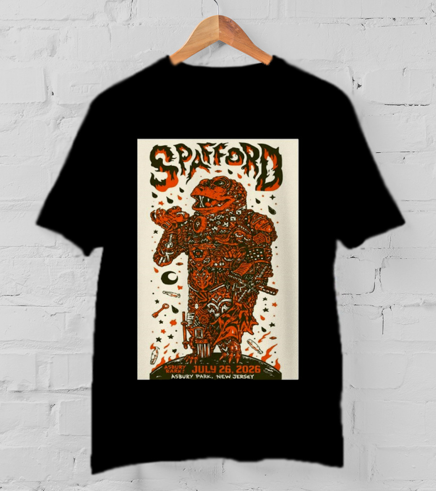 Spafford Asbury Park New Jersey Concert July 26 2026 Skeleton Spacesuit T-Shirt