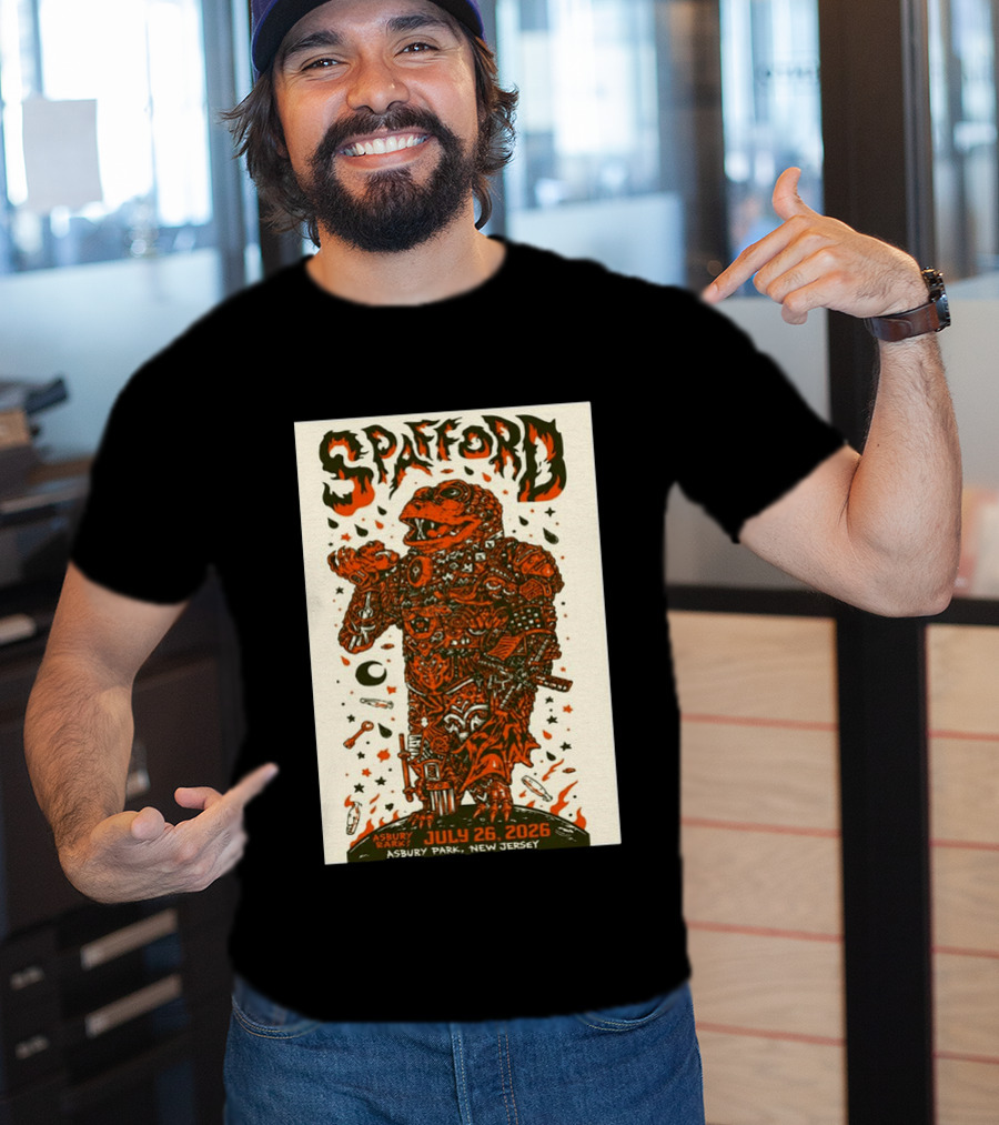 Spafford Asbury Park New Jersey Concert July 26 2026 Skeleton Spacesuit T-Shirt