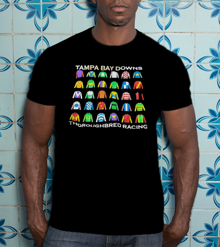Tampa Bay Downs Jockey Silks Thoroughbred Racing T-Shirt