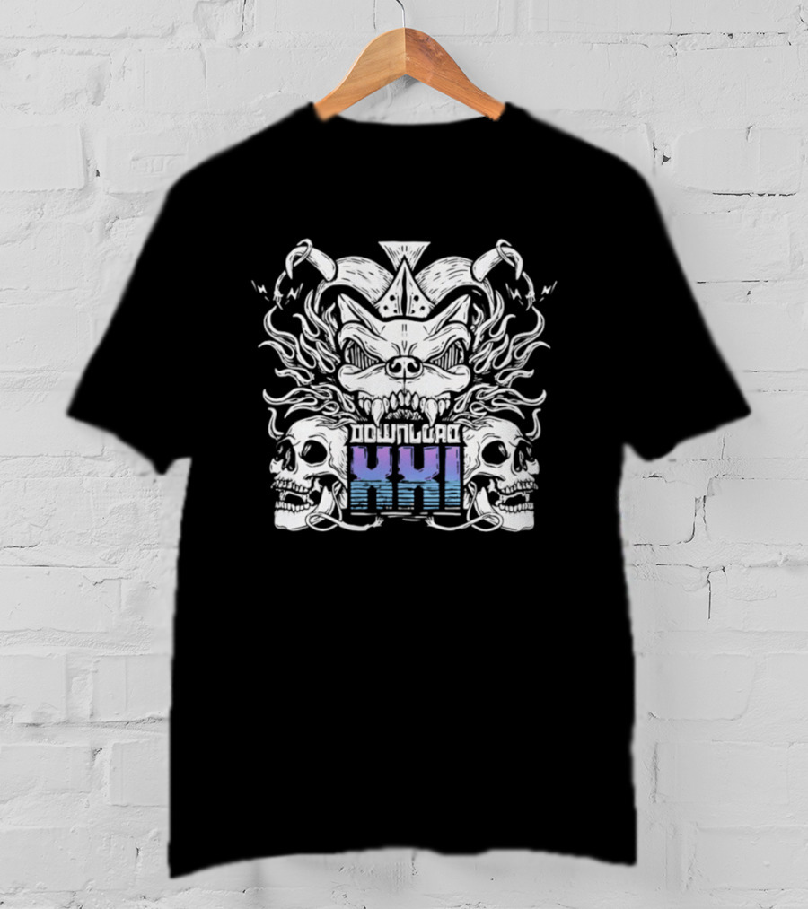 Download XXI Skull Demon Heavy Metal Flame T-Shirt