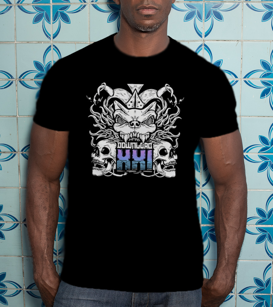 Download XXI Skull Demon Heavy Metal Flame T-Shirt