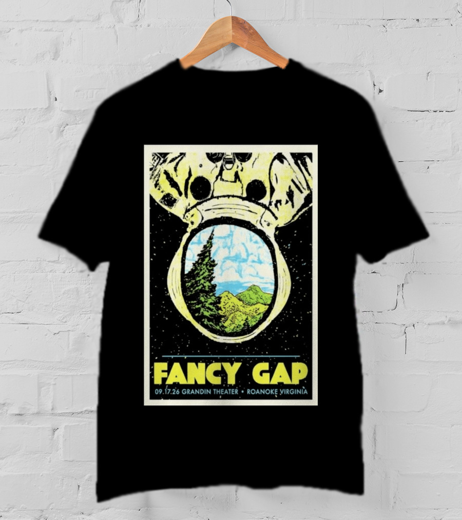 Fancy Gap 09.17.26 Grandin Theater Roanoke Virginia Astronaut Scenic Vista T-Shirt