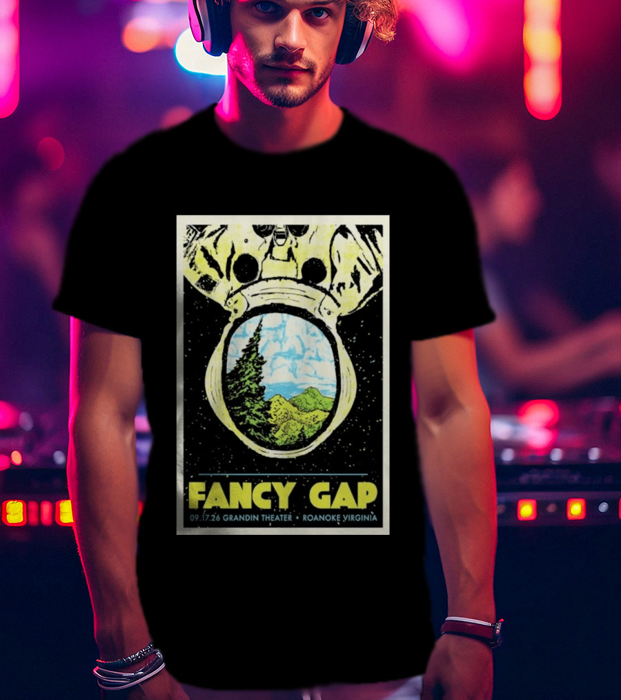 Fancy Gap 09.17.26 Grandin Theater Roanoke Virginia Astronaut Scenic Vista T-Shirt