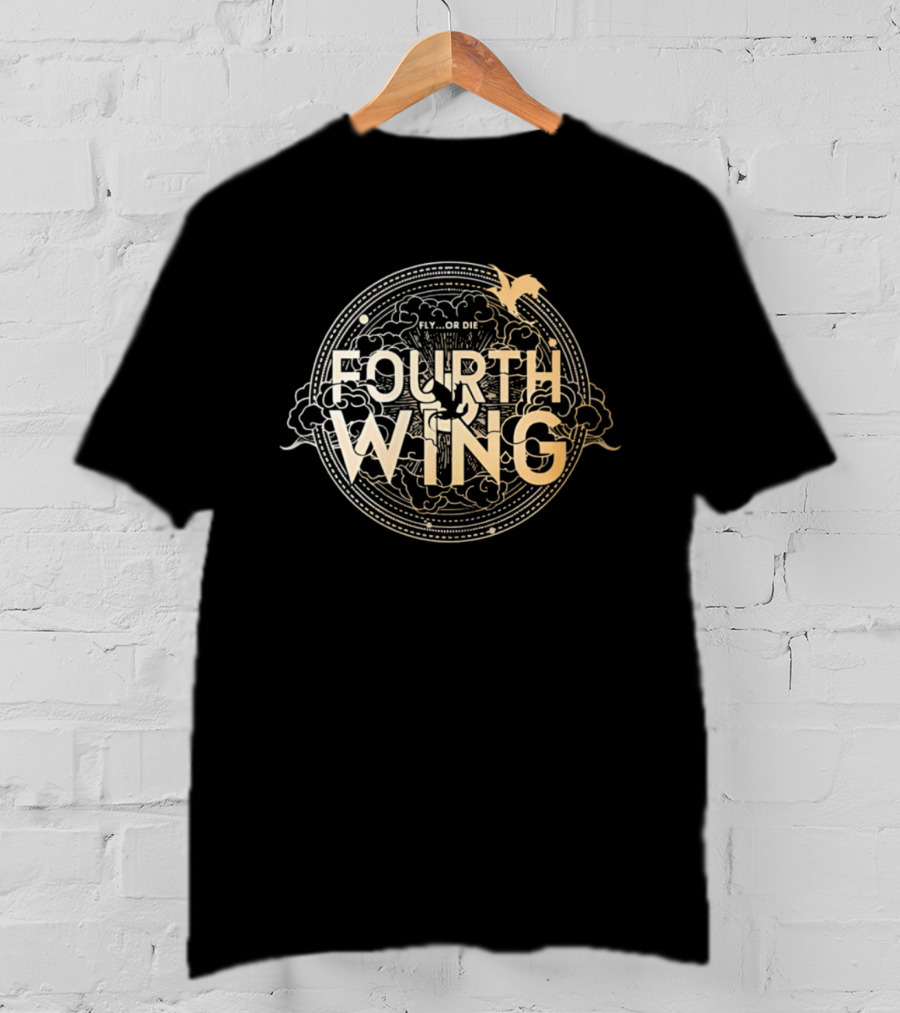 Fourth Wing Fly Or Die Rebecca Yarros Dragon Rider Book Inspired Fantasy T-Shirt
