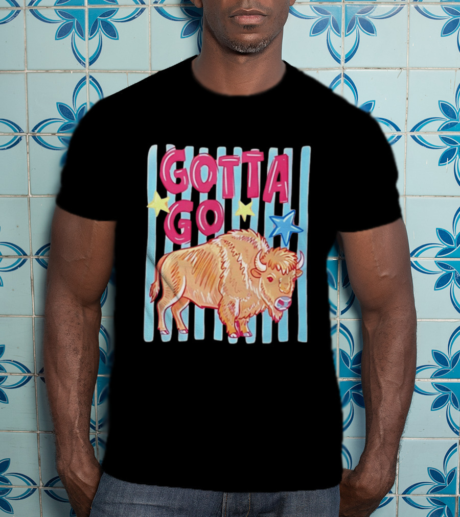 Gotta Go Buffalo Stars Stripes Wildlife Bison T-Shirt