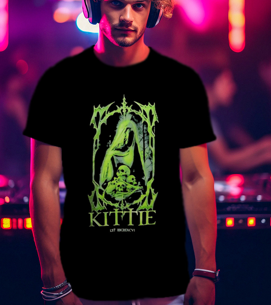 Kittie Est MCMXCVI Gothic Skull Reaper Band Nu Metal T-Shirt