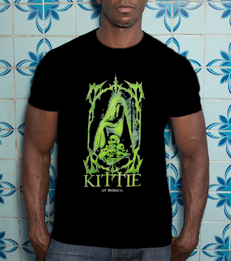 Kittie Est MCMXCVI Gothic Skull Reaper Band Nu Metal T-Shirt