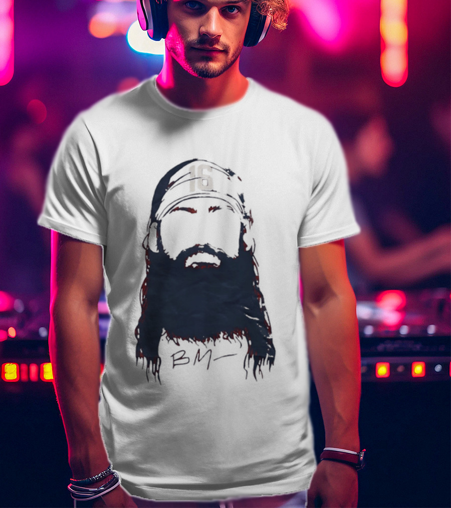 Brandon Marsh 16 Philadelphia Phillies Beard Silhouette BM Cap T-Shirt