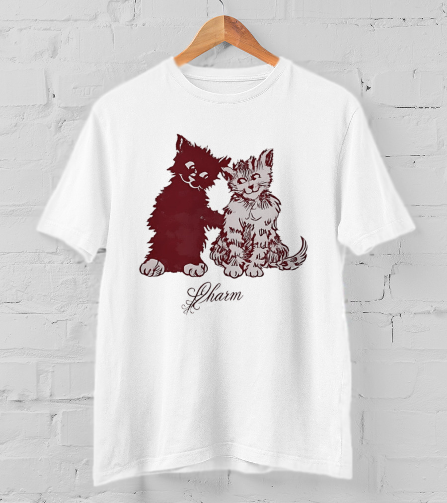 Charm Kittens Cats Hugging T-Shirt