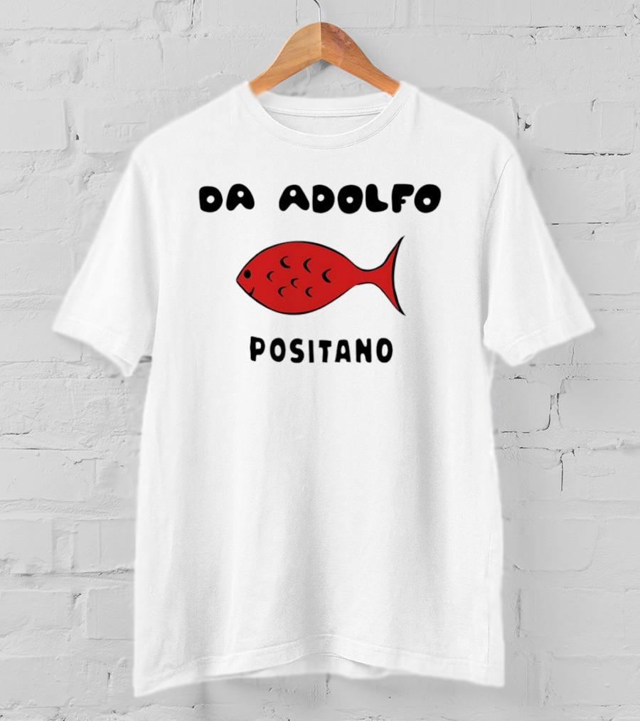 Da Adolfo Positano Red Fish Iconic Italy Amalfi Coast T-Shirt