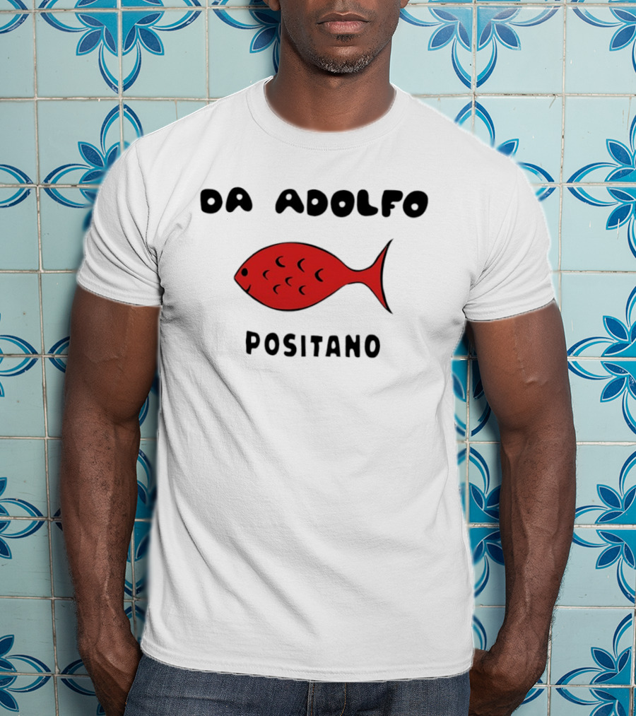 Da Adolfo Positano Red Fish Iconic Italy Amalfi Coast T-Shirt