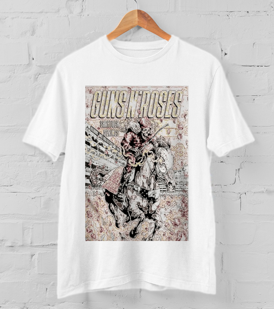 Guns N' Roses Saratoga Springs July 26 Skeleton Horse Rider T-Shirt