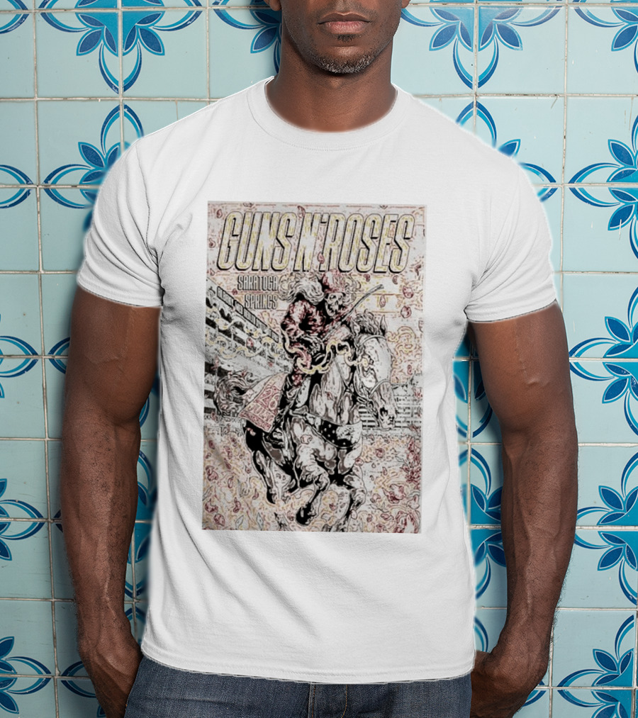Guns N' Roses Saratoga Springs July 26 Skeleton Horse Rider T-Shirt