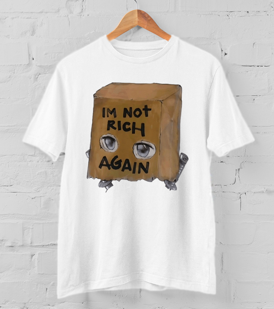 I'm Not Rich Again Paper Bag Anime Eyes T-Shirt