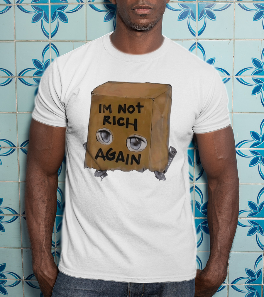 I'm Not Rich Again Paper Bag Anime Eyes T-Shirt