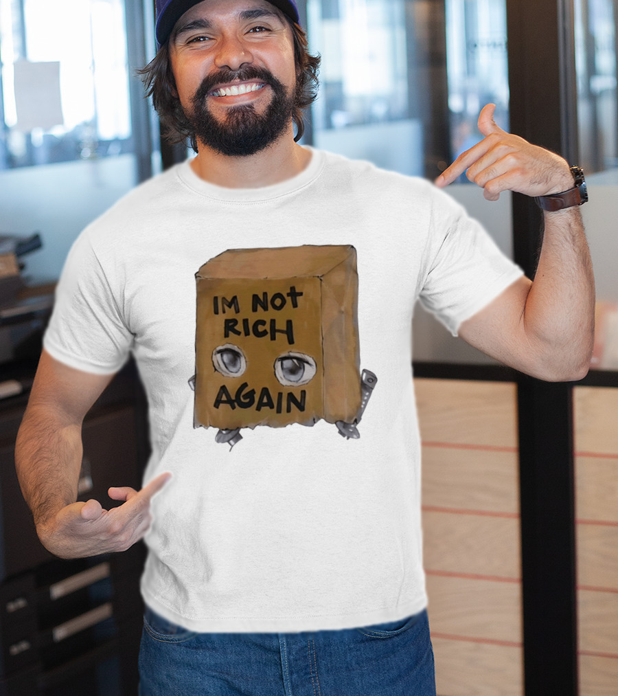 I'm Not Rich Again Paper Bag Anime Eyes T-Shirt