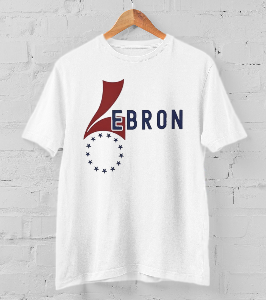 Lebron James 76ers Inspired Logo With Star Circle T-Shirt