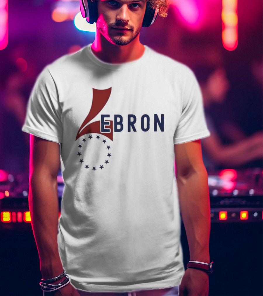 Lebron James 76ers Inspired Logo With Star Circle T-Shirt