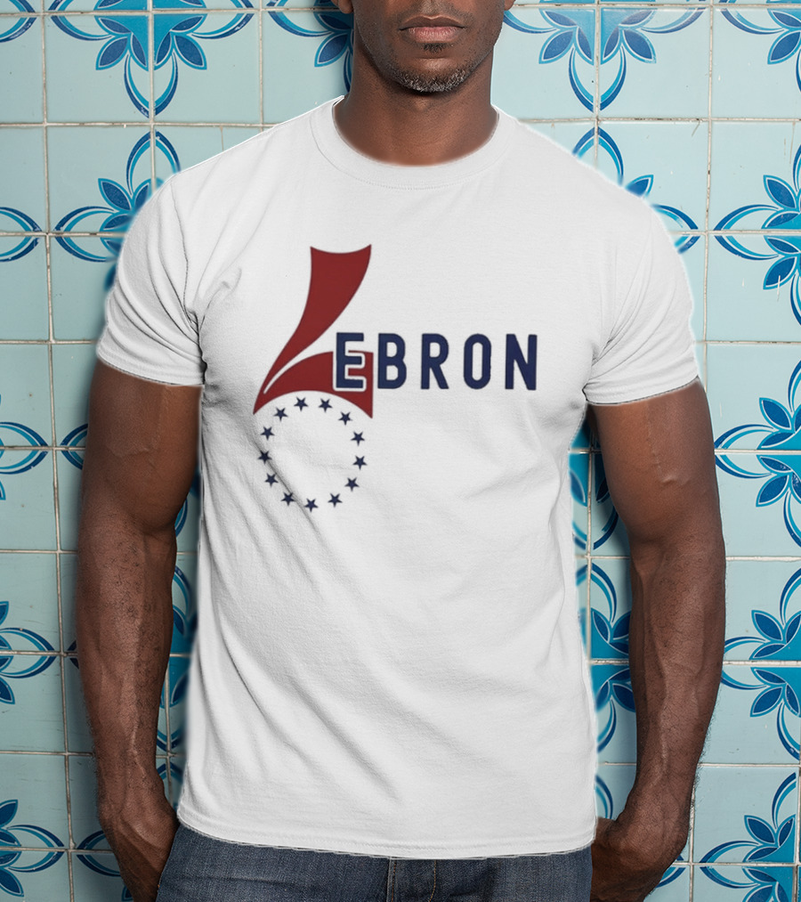 Lebron James 76ers Inspired Logo With Star Circle T-Shirt