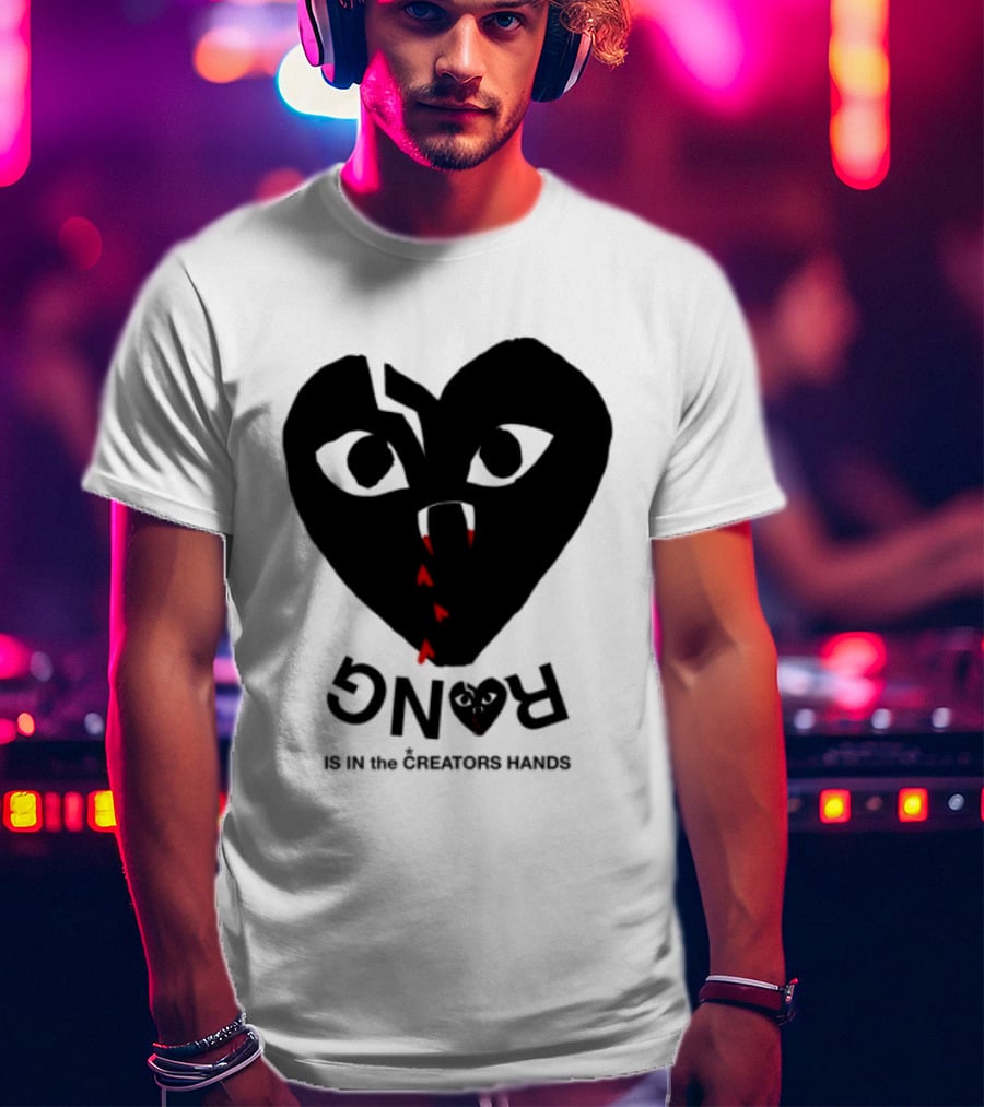 Revenge Store Rvg White Heart Eyes Fangs Red Drip T-Shirt