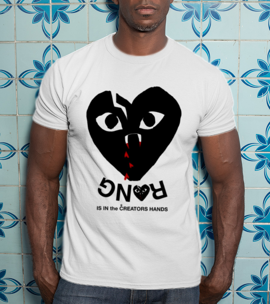 Revenge Store Rvg White Heart Eyes Fangs Red Drip T-Shirt