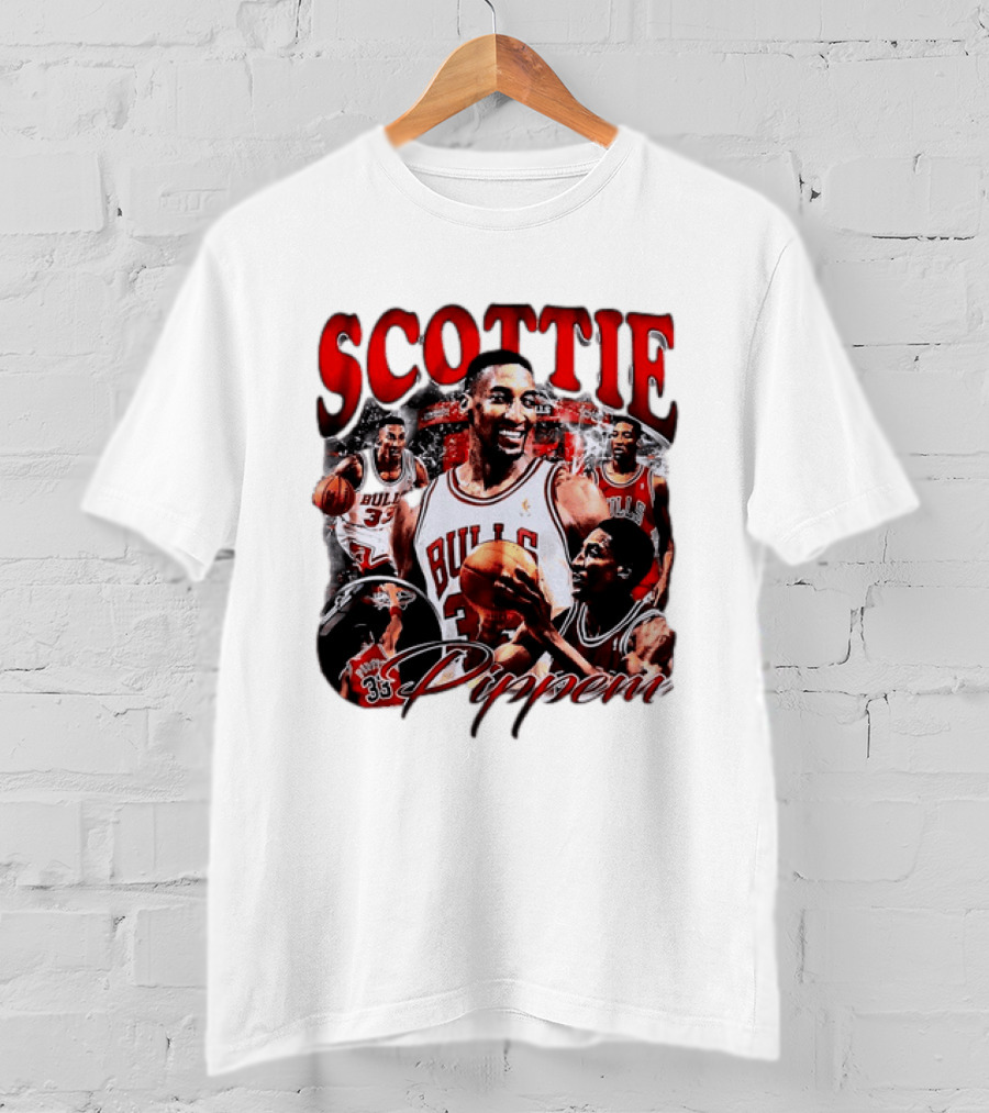 Scottie Pippen Chicago Bulls Basketball Legend 33 T-Shirt