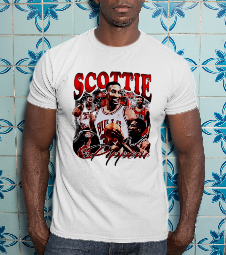 Scottie Pippen Chicago Bulls Basketball Legend 33 T-Shirt